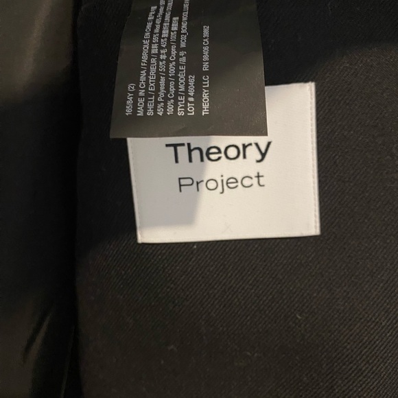 Theory Double Breasted Wool Coat - Picture 4 of 7